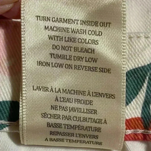 BLANKNYC The Bond Mid-Rise Skinny Jeans  25 Off White  Artsy Cherry Print NWT - Picture 13 of 13